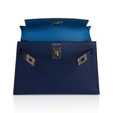 Load image into Gallery viewer, Special Order HSS Verso Mini Kelly 20 Sellier Bag Deep Bleu &amp; Bleu Izmir Epsom Leather with Palladium Hardware
