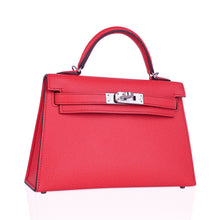 Load image into Gallery viewer, Mini Kelly 20 Bag Sellier Rose Texas Epsom with Palladium Hardware