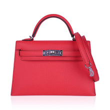 Load image into Gallery viewer, Mini Kelly 20 Bag Sellier Rose Texas Epsom with Palladium Hardware