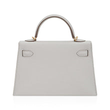 Load image into Gallery viewer, Mini Kelly 20 Bag Sellier Mushroom Chevre with Gold Hardware