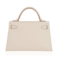 Load image into Gallery viewer, Kelly 20 Mini Sellier Bag Craie Epsom Leather Gold Hardware