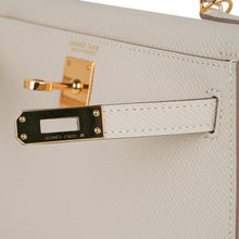 Load image into Gallery viewer, Kelly 20 Mini Sellier Bag Craie Epsom Leather Gold Hardware