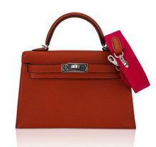 Load image into Gallery viewer, Mini Kelly 20 Bag Sellier Cuivre Chevre Leather with Palladium Hardware