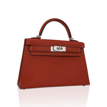 Load image into Gallery viewer, Mini Kelly 20 Bag Sellier Cuivre Chevre Leather with Palladium Hardware