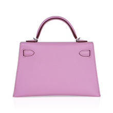 Load image into Gallery viewer, Mini Kelly 20 Bag Sellier Mauve Sylvestre Epsom with Palladium Hardware