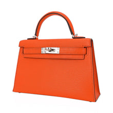 Load image into Gallery viewer, Verso Mini Kelly 20 Sellier Bag Feu &amp; Terre Battue Chevre Leather with Palladium Hardware