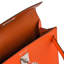 Load image into Gallery viewer, Verso Mini Kelly 20 Sellier Bag Feu &amp; Terre Battue Chevre Leather with Palladium Hardware