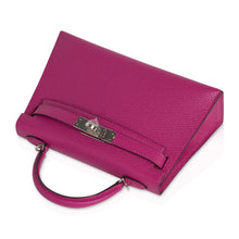 Load image into Gallery viewer, Mini Kelly 20 Bag Sellier Rose Pourpre Chevre Leather with Palladium Hardware