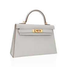 Load image into Gallery viewer, Mini Kelly 20 Bag Sellier Mushroom Chevre with Gold Hardware