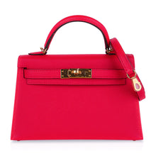 Load image into Gallery viewer, Kelly 20 Mini Sellier Bag Rose Extreme Epsom Gold Hardware New w/Box