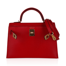 Load image into Gallery viewer, Kelly Sellier 20 Mini Rouge de Coeur Bag Chevre Leather Gold Hardware