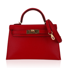 Load image into Gallery viewer, Kelly Sellier 20 Mini Rouge de Coeur Bag Chevre Leather Gold Hardware