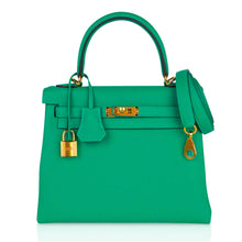 Load image into Gallery viewer, Kelly Retourne 25 Bag Menthe Togo Gold Hardware New w/Box