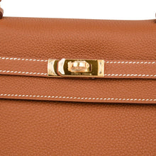 Load image into Gallery viewer, Kelly 25 Retourne Bag Coveted Gold Togo Gold Hardware