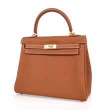 Load image into Gallery viewer, Kelly 25 Retourne Bag Coveted Gold Togo Gold Hardware