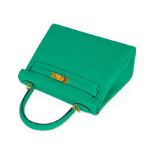 Load image into Gallery viewer, Kelly Retourne 25 Bag Menthe Togo Gold Hardware New w/Box