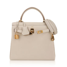 Load image into Gallery viewer, Kelly Retourne 25 Bag Craie Togo Leather with Gold Hardware