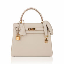 Load image into Gallery viewer, Kelly Retourne 25 Bag Craie Togo Leather with Gold Hardware