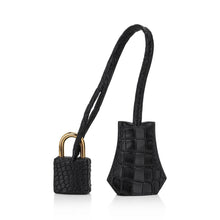 Load image into Gallery viewer, Kelly 25 Retourne Bag Black Matte Alligator with Gold Hardware