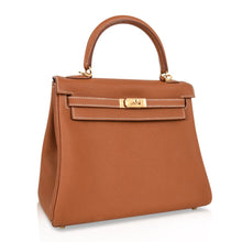 Load image into Gallery viewer, Kelly 25 Retourne Bag Coveted Gold Togo Gold Hardware