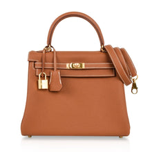 Load image into Gallery viewer, Kelly 25 Retourne Bag Coveted Gold Togo Gold Hardware