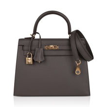 Load image into Gallery viewer, Kelly Sellier 25 Bag Etain Gold Hardware Epsom Leather New