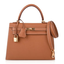 Load image into Gallery viewer, Kelly 25 Sellier Bag Gold Epsom Leather with Gold Hardware
