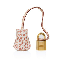 Load image into Gallery viewer, Kelly 28 Pink Dalmation Buffalo Skipper Leather Bag Gold Hardware