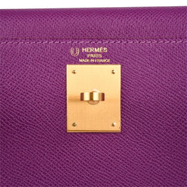 Kelly HSS 28 Bag Anemone Pink Retourne Epsom Brushed Gold