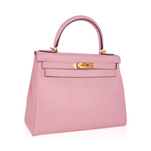 Load image into Gallery viewer, Kelly 28 Bag Rose Sakura Gold Hardware Swift Leather