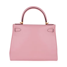 Load image into Gallery viewer, Kelly 28 Bag Rose Sakura Gold Hardware Swift Leather