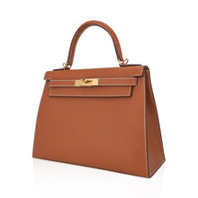 Load image into Gallery viewer, Kelly 28 Sellier Bag Gold Epsom Leather with Gold Hardware