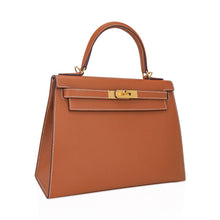 Load image into Gallery viewer, Kelly 28 Sellier Bag Gold Epsom Leather with Gold Hardware