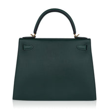 Load image into Gallery viewer, Kelly Sellier 28 Bag Vert Anglais Epsom Leather with Gold Hardware