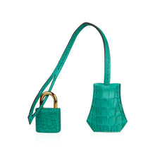 Load image into Gallery viewer, Kelly 28 Bag Vert Jade Matte Alligator Gold Hardware