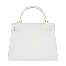 Load image into Gallery viewer, Kelly 28 Retourne Bag White Clemence Leather with Gold Hardware