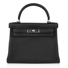 Load image into Gallery viewer, Kelly 28 Bag Black Retourne Togo Palladium Hardware