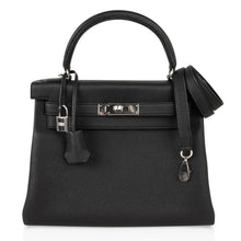 Load image into Gallery viewer, Kelly 28 Bag Black Retourne Togo Palladium Hardware