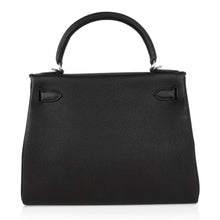 Load image into Gallery viewer, Kelly 28 Bag Black Retourne Togo Palladium Hardware