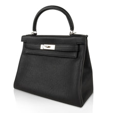 Load image into Gallery viewer, Kelly 28 Bag Black Retourne Togo Palladium Hardware