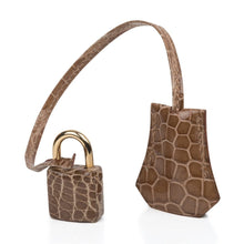 Load image into Gallery viewer, Limited Edition Tri-Color Kelly Sellier 32 Bag  Poussiere Poudre Ficelle Porosus Crocodile