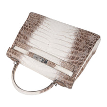 Load image into Gallery viewer, Limited Edition Kelly 32 Bag in Himalaya Crocodile with Palladium Hardware