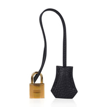 Load image into Gallery viewer, Kelly 32 Retourne Bag Black Gold Hardware Togo Leather