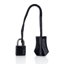 Load image into Gallery viewer, Kelly 32 Sellier Bag Black Crocodile with Palladium Hardware