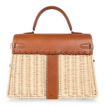 Load image into Gallery viewer, Kelly 35 Bag Picnic Wicker / Osier Palladium Hardware Limited Edition