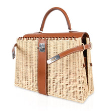 Load image into Gallery viewer, Kelly 35 Bag Picnic Wicker / Osier Palladium Hardware Limited Edition