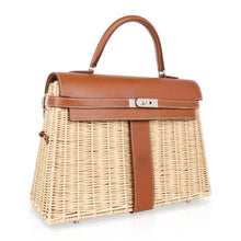 Load image into Gallery viewer, Kelly 35 Bag Picnic Wicker / Osier Palladium Hardware Limited Edition