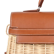 Load image into Gallery viewer, Kelly 35 Bag Picnic Wicker / Osier Palladium Hardware Limited Edition