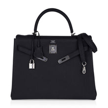 Load image into Gallery viewer, Kelly 35 Bag Black Retourne Togo Palladium Hardware New