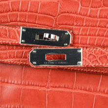 Load image into Gallery viewer, Kelly 35 Retourne Bag Sanguine Matte Alligator with Palladium Hardware